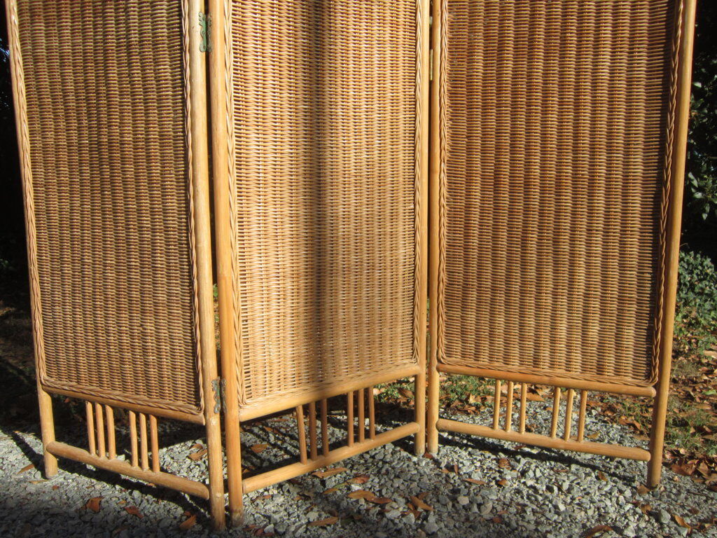 Rattan screen 70-80's