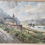 Aquarelle 1954 signée
