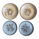 4 flower plates from Salins and Niderviller from the 1970s.