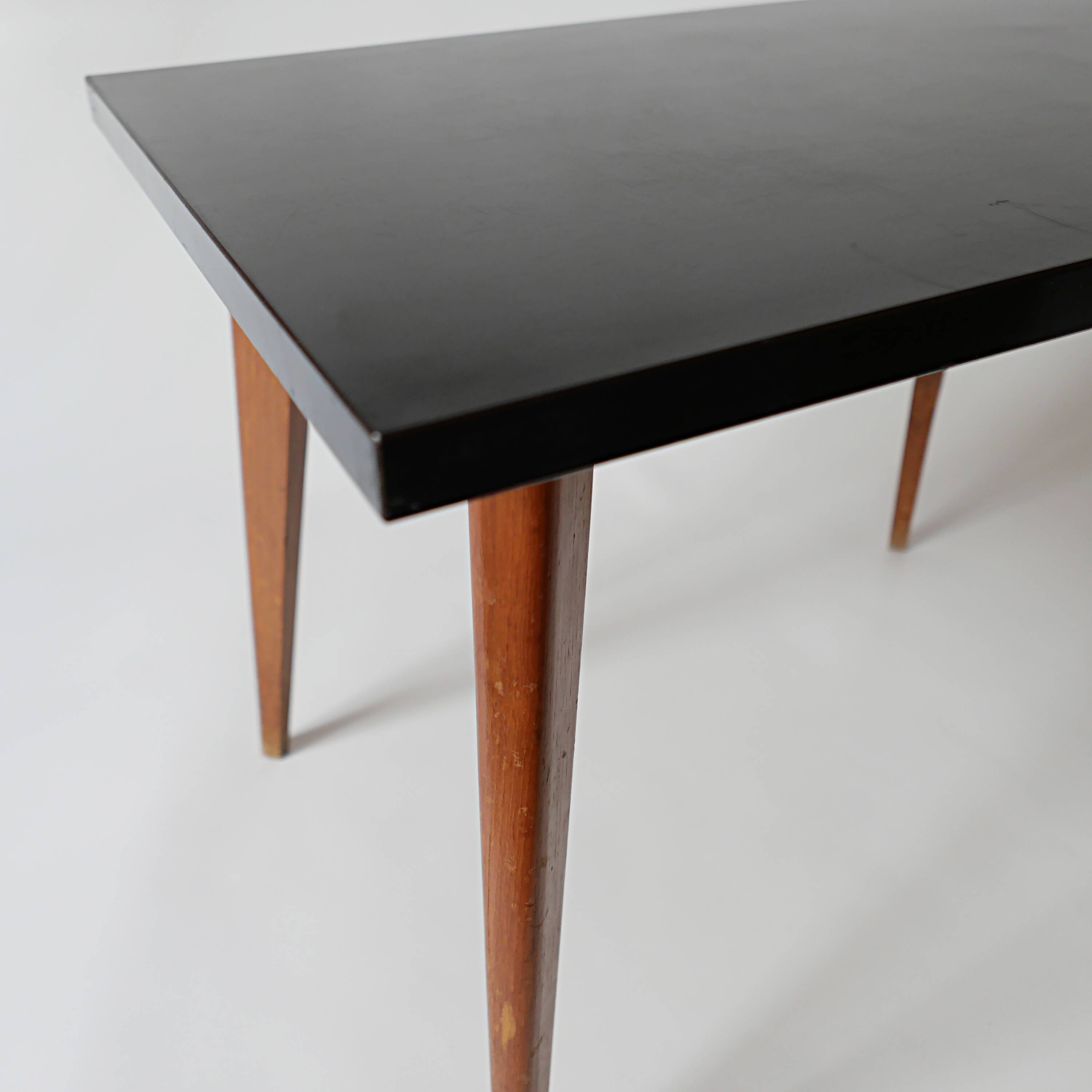 Vintage coffee table design 1960 1970 in wood and formica 60s 70s