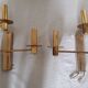 Pair of double brass wall lamps
