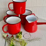 Enamelled mugs and pourers