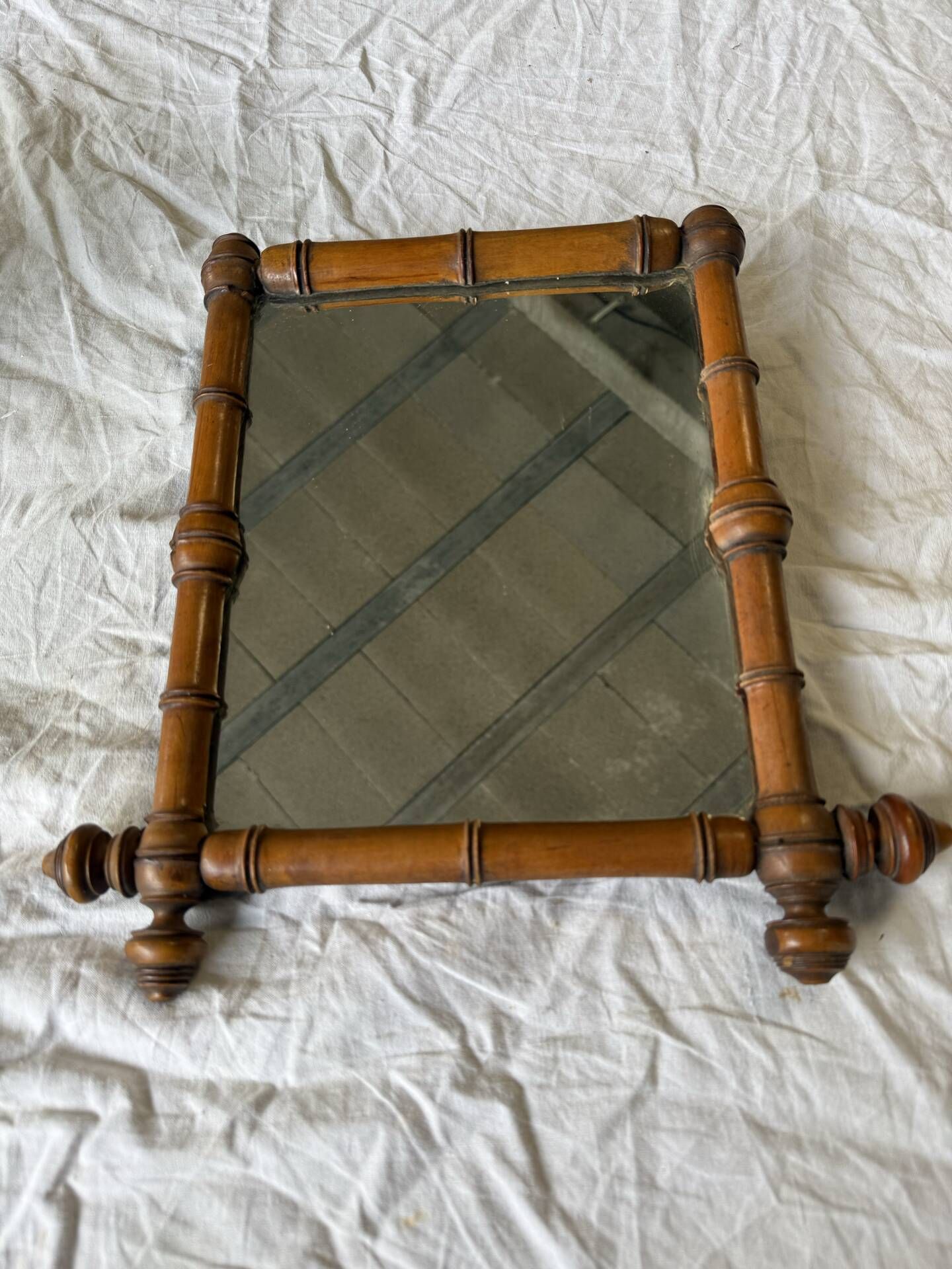 Miroir faux bambou 