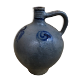 Ancienne jarre huilier grès bleu alsace décoration xixeme vintage