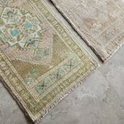 Lot de 2 tapis turcs vintage faits main