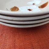 Gres 4 handmade soup plates
