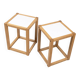 Pair of bedside tables or side tables in the style of André Sornay, France, 1980s.