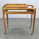 Mid Century Walnut Serving Cart, Czechoslovakia, 1970s