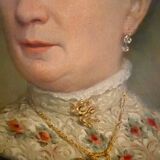 Portrait de femme huile sur toile signée
