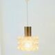 Large Mid-Century Amber Bubble Glass Ceiling Light by Helena Tynell, 1960s