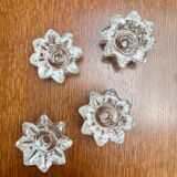 4 bougeoirs en verre