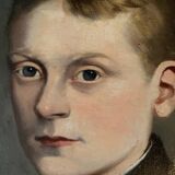 Tableau HST Portrait of a young man in uniform 1879 signed