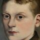 Tableau HST Portrait of a young man in uniform 1879 signed