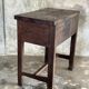 Antique Indonesian teak workbench with two drawers and stretcher H89.