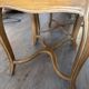 Four antique chairs in classic style with caning and upholstery.