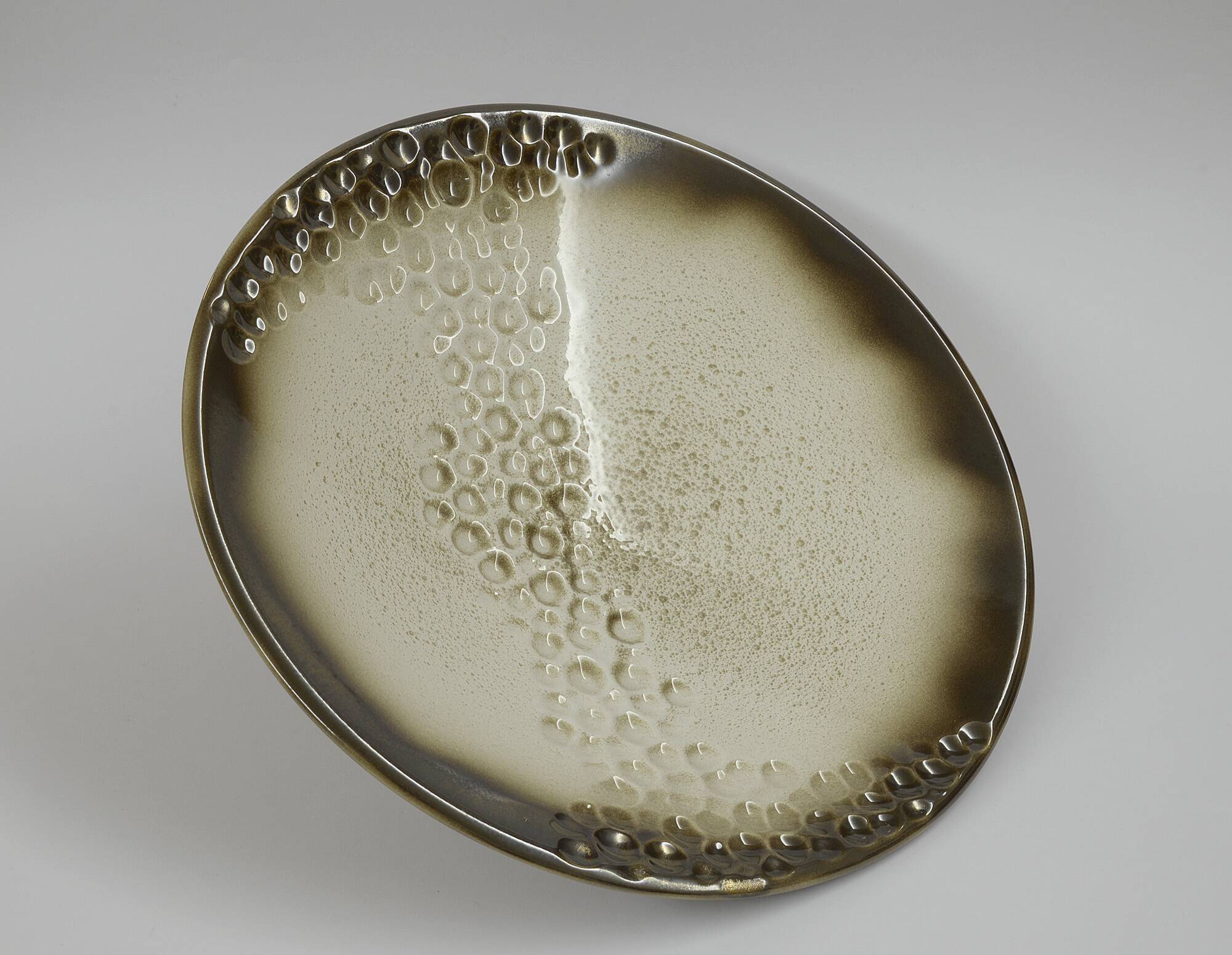 Handmade Unique Large Ceramic Fruit Bowl Rustic Table Decor AB design