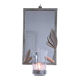 bougeoir métal argenté miroir décor feuillagé estampillé années 70