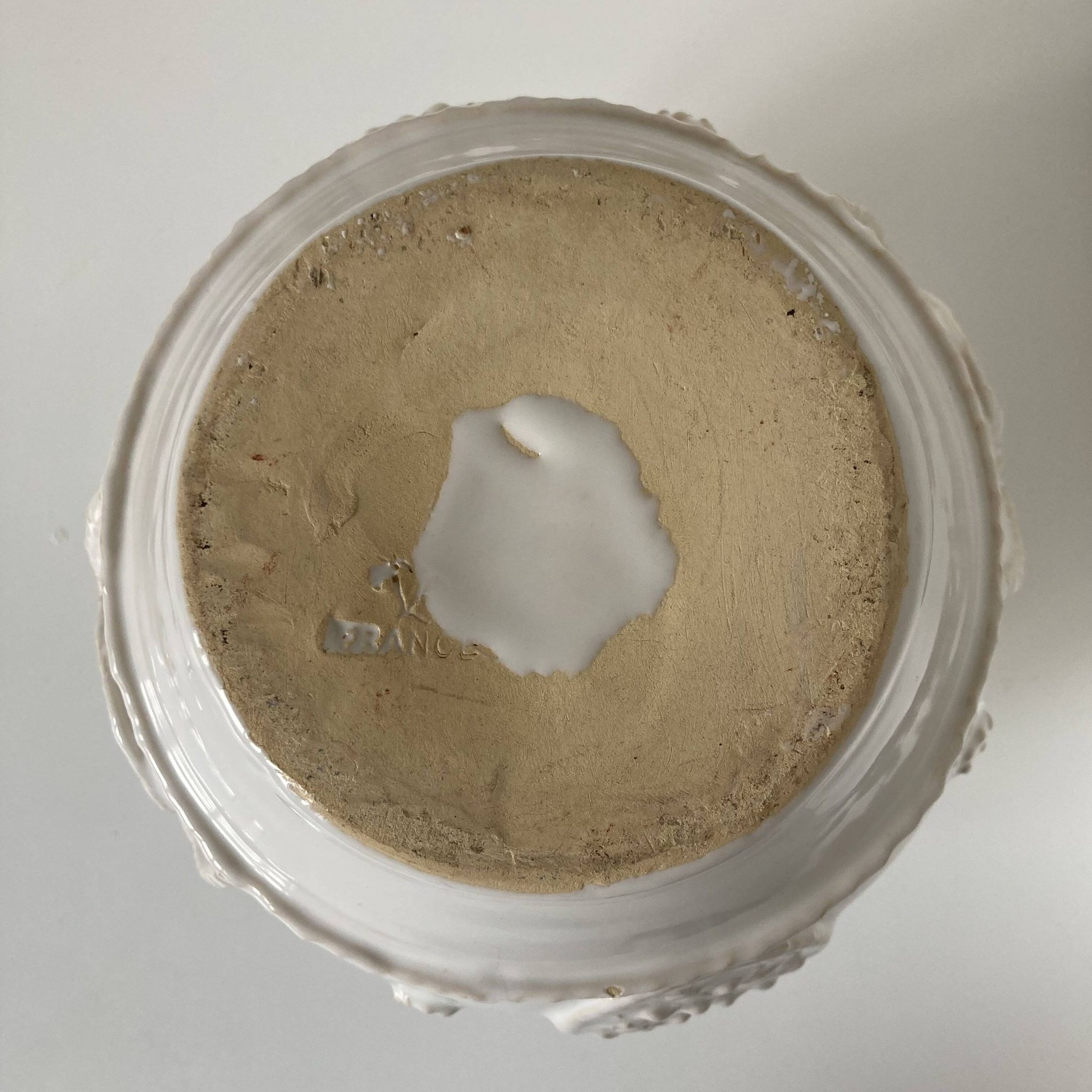 Malicorne (atelier Tessier), belle verseuse pouvant former vase en faïence