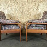 2x 60s 70s Teak Easy Chair Olsen & Laursen Danish Design Denmark