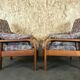 2x 60s 70s Teak Easy Chair Olsen & Laursen Danish Design Denmark