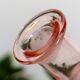 Pink glass bottle