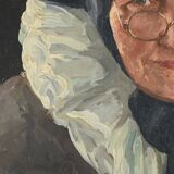 Huile sur toile « polonaise à sa lecture » de a. markowicz – début xxe