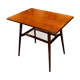 Table rétro de style bruxellois avec étagère tressée – Dřevopodnik Holešov, années 1960