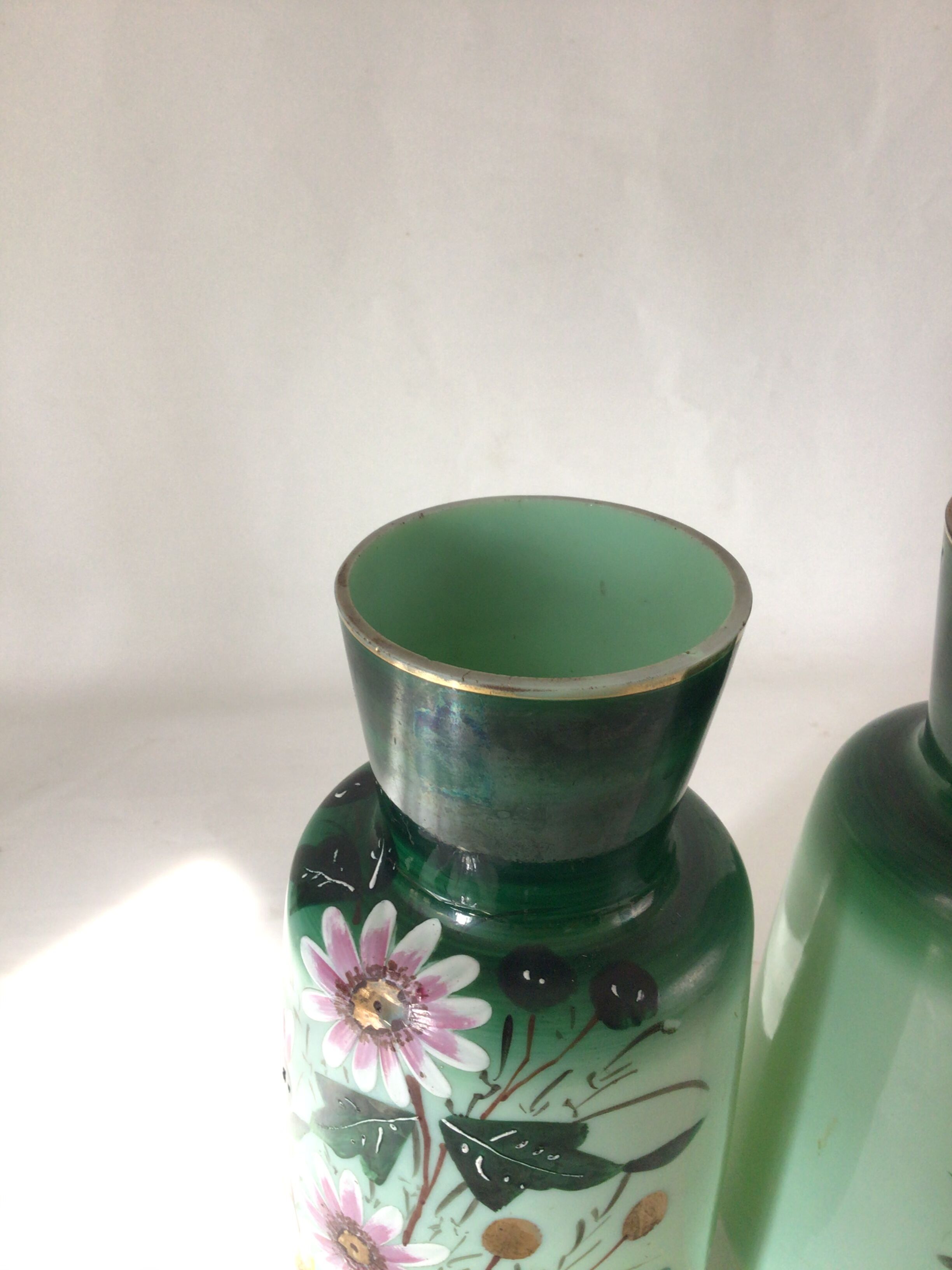 Pair of glass vases Early XXth