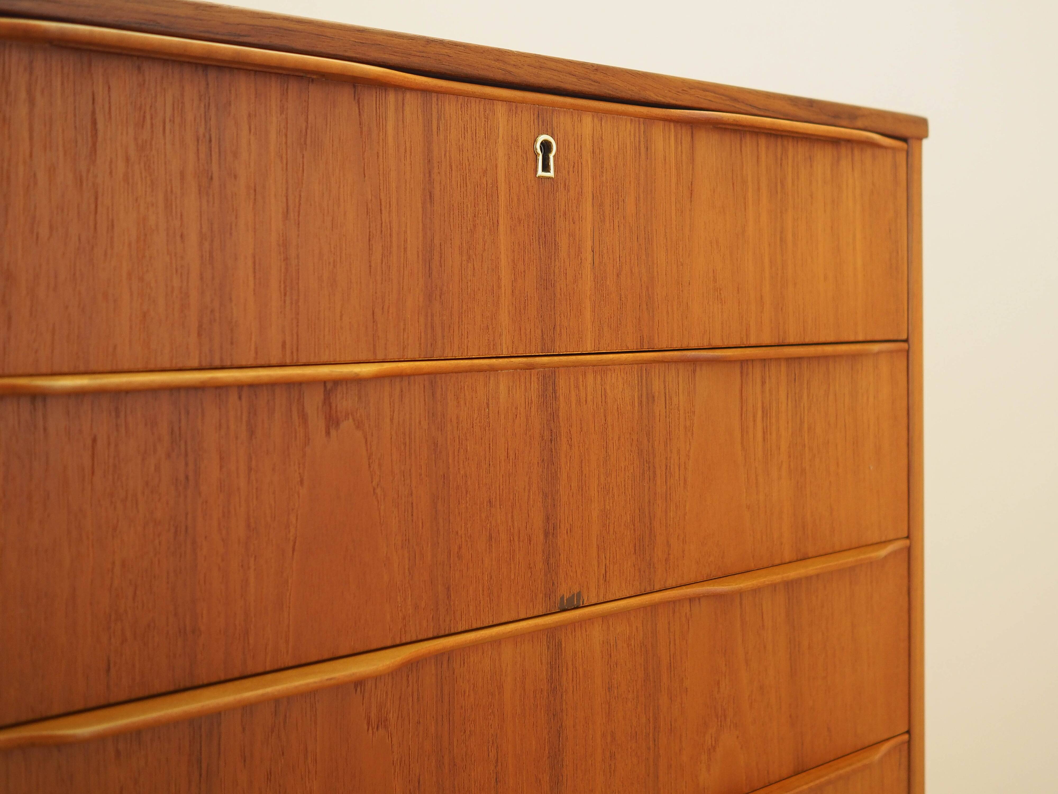 Commode en teck, design danois, années 1970, fabriquée au Danemark