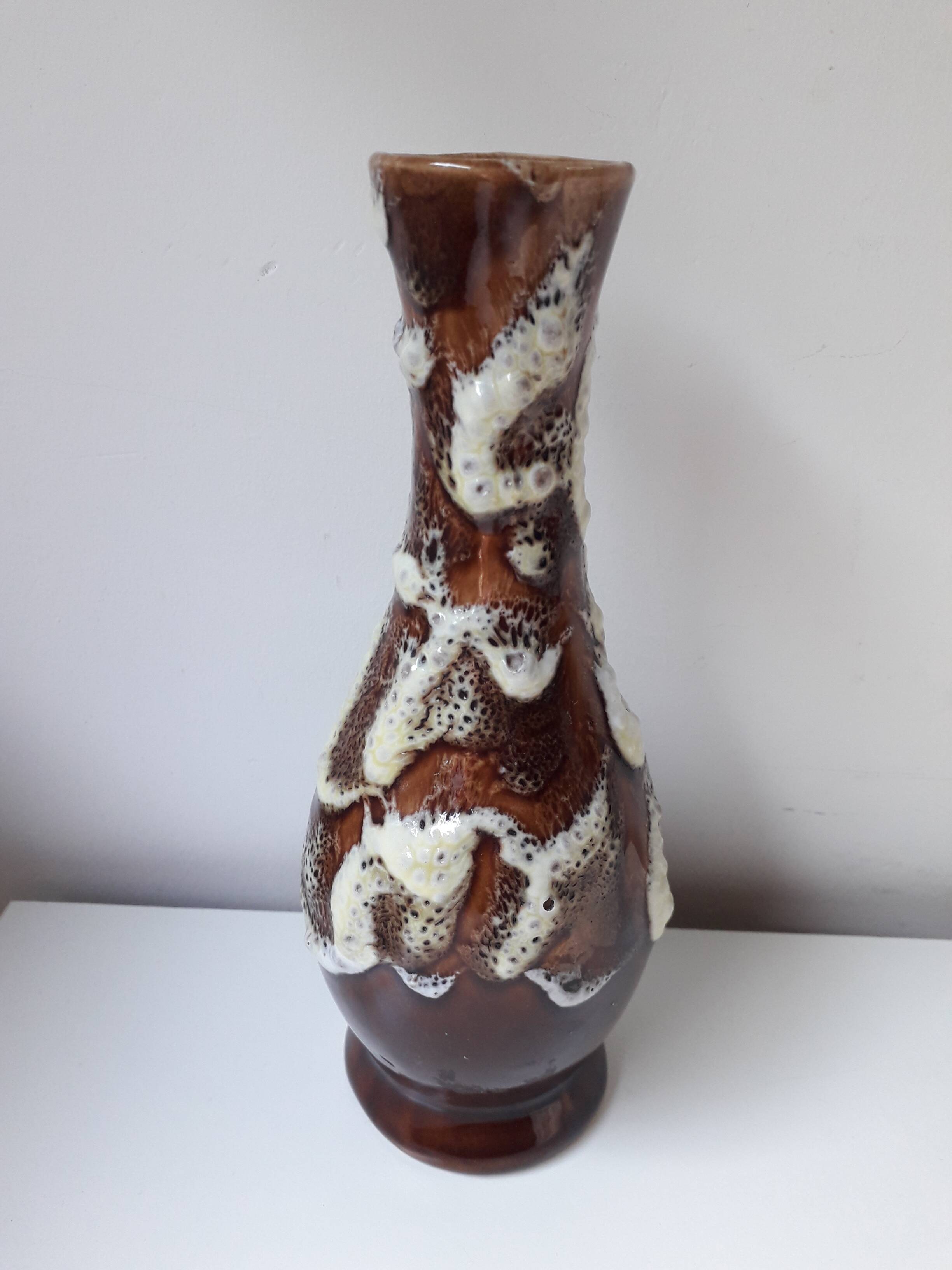 Fat Lava Pottery Vase Ocean Rock