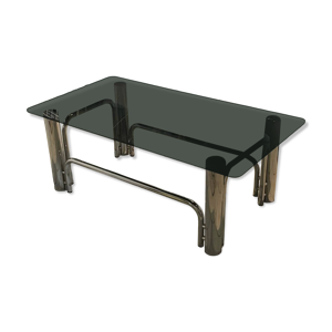 Table basse vintage en - verre