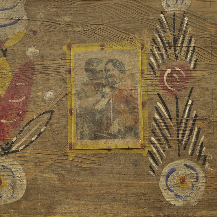 Painted Folk Art Bridal Chest