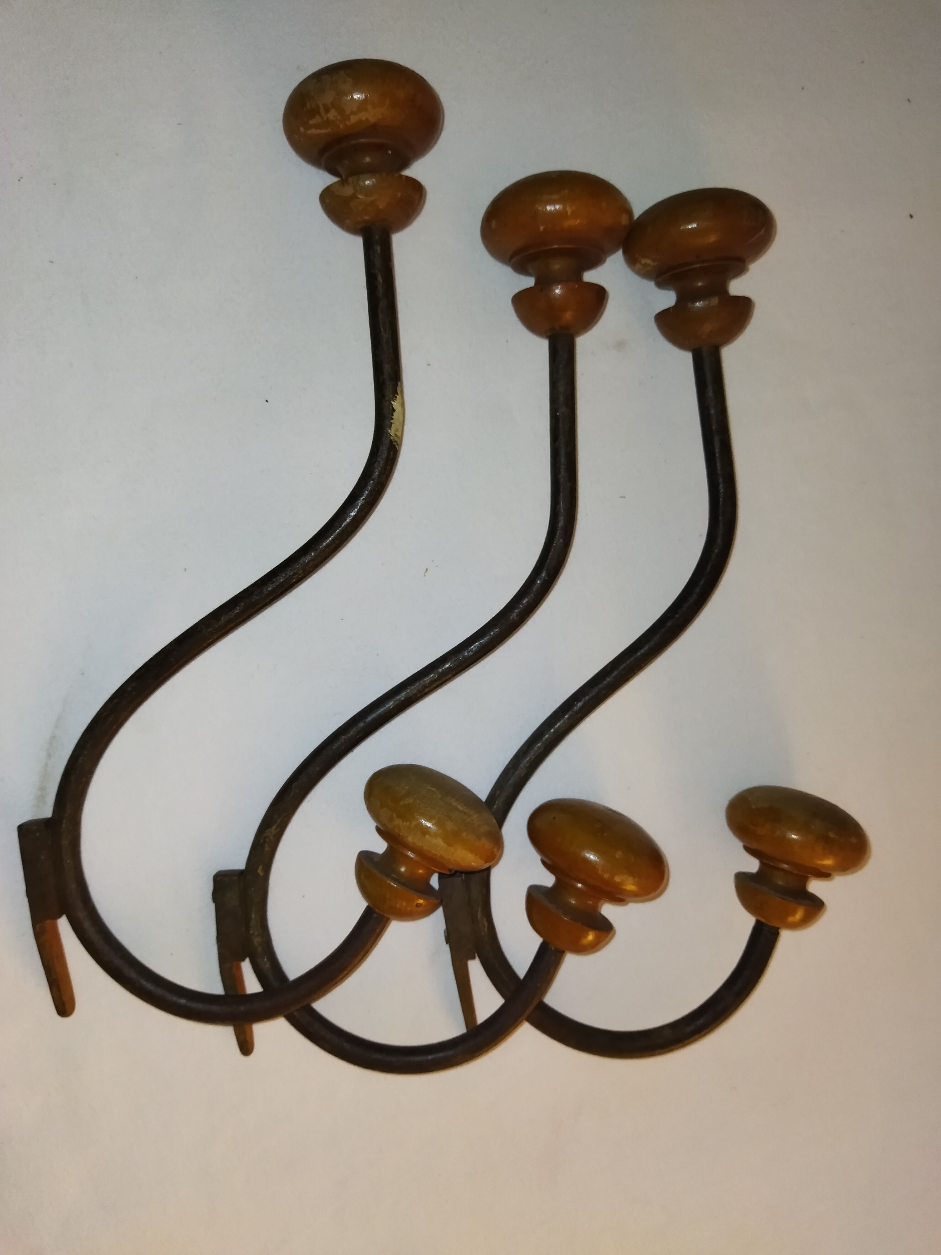 Old bistro wall coat rack