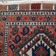 Tapis ancien fait main Kurdish Bagface en laine rouge pâle (55cm x 59cm)