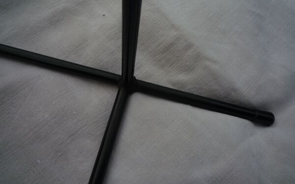 Table d'appoint en verre jaune vintage 50s 1952