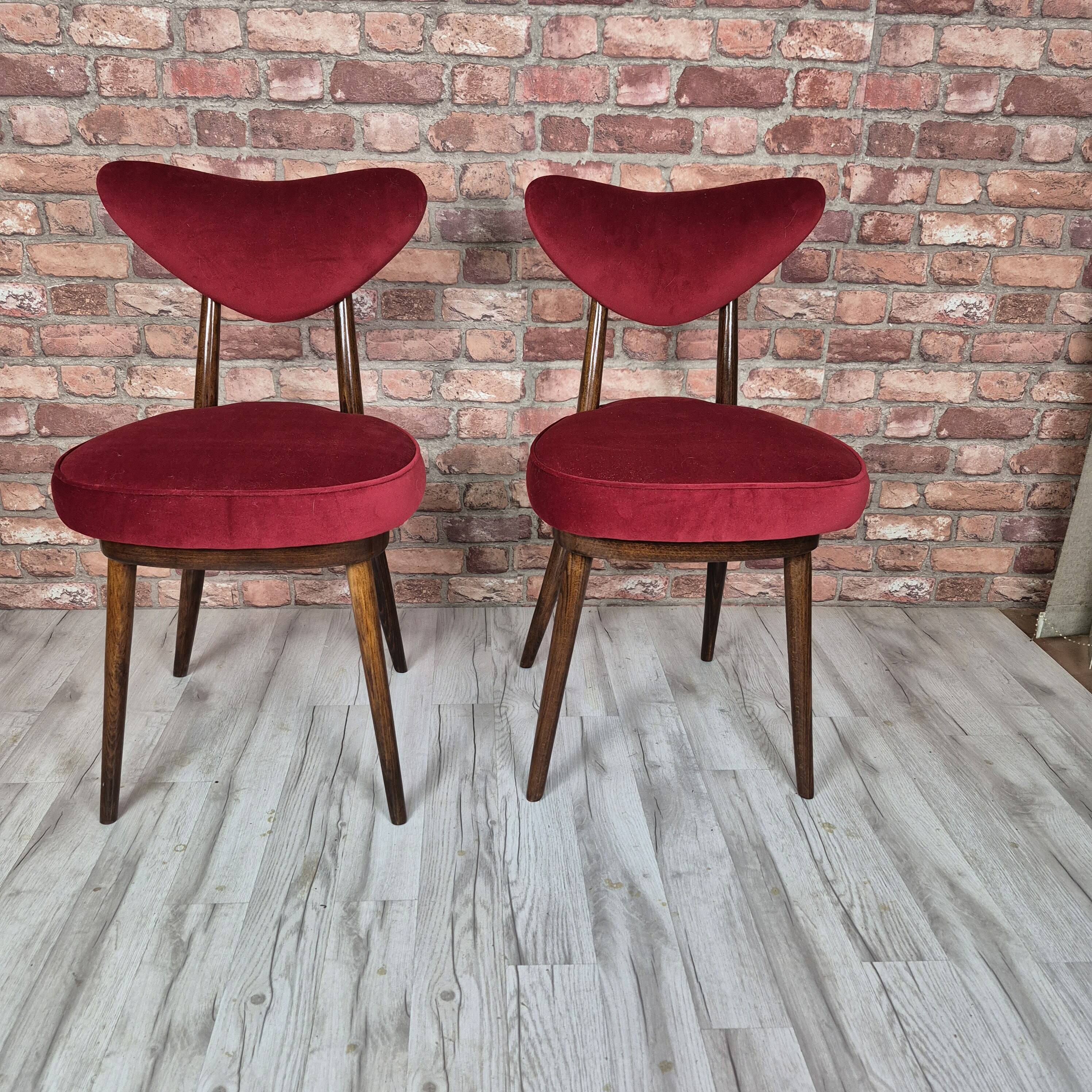 Pair of Iconic "Heart" Chairs by H. & J. Kurmanowicz – Award-Winning Polish