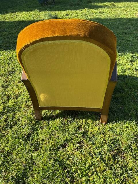 Art Deco velvet armchair