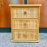 Rattan bedside table