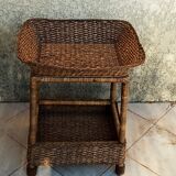 Vintage rattan service