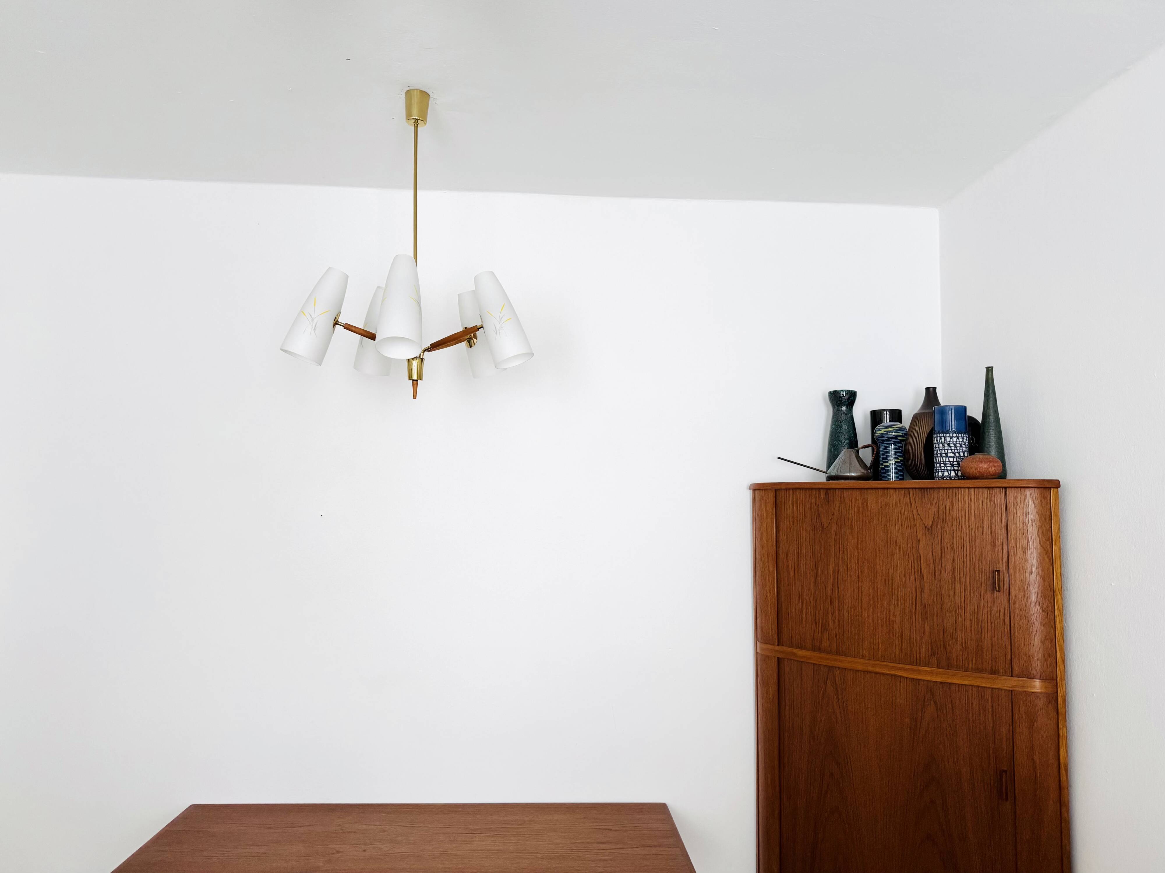 Austrian Brass Chandelier by Rupert Nikoll