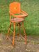 Chaise haute pour poupées en bois vintage