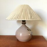 Ceramic lamp and its recycled cotton lampshade