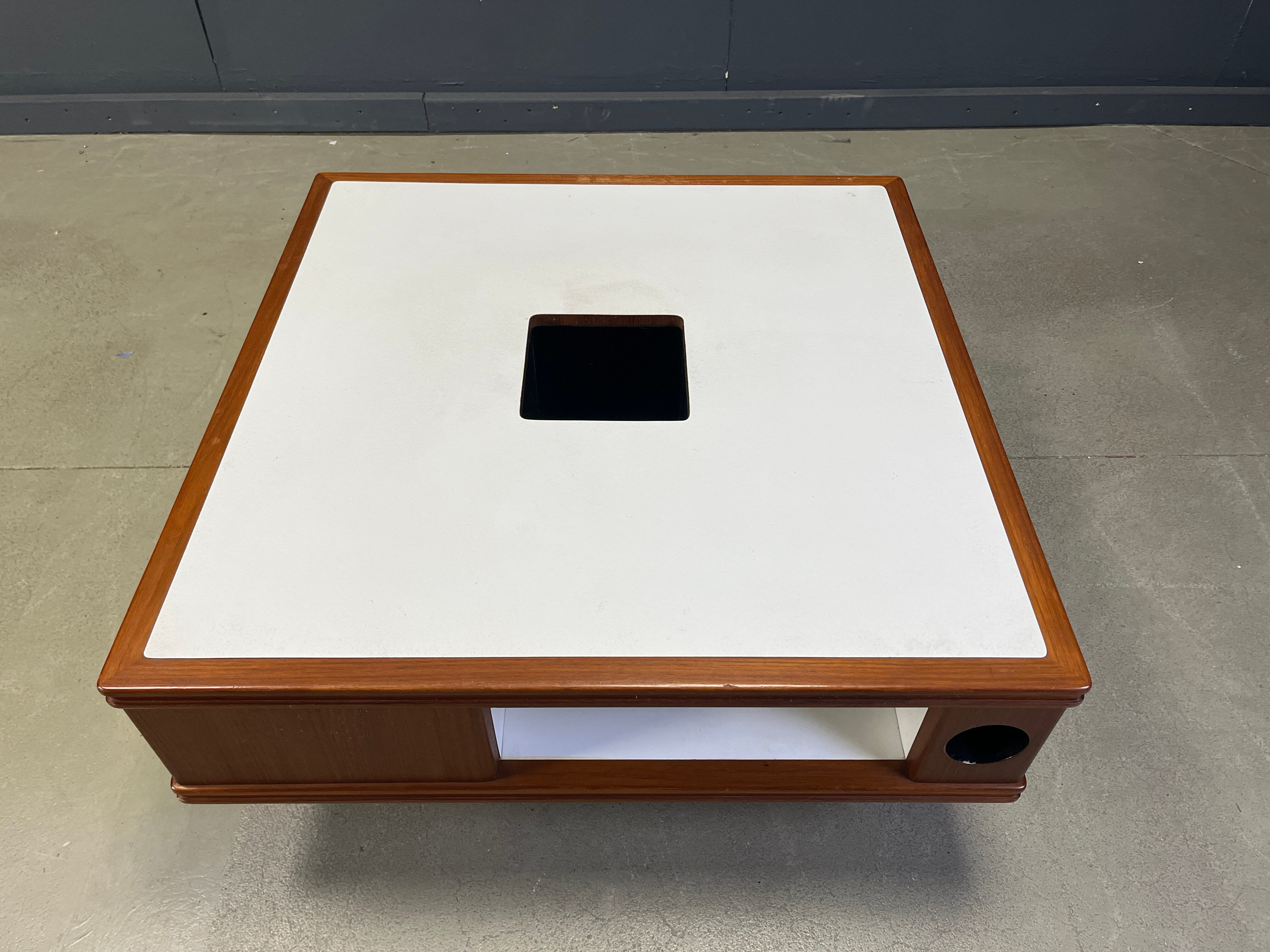 Space age wooden bar coffee table, 1960s