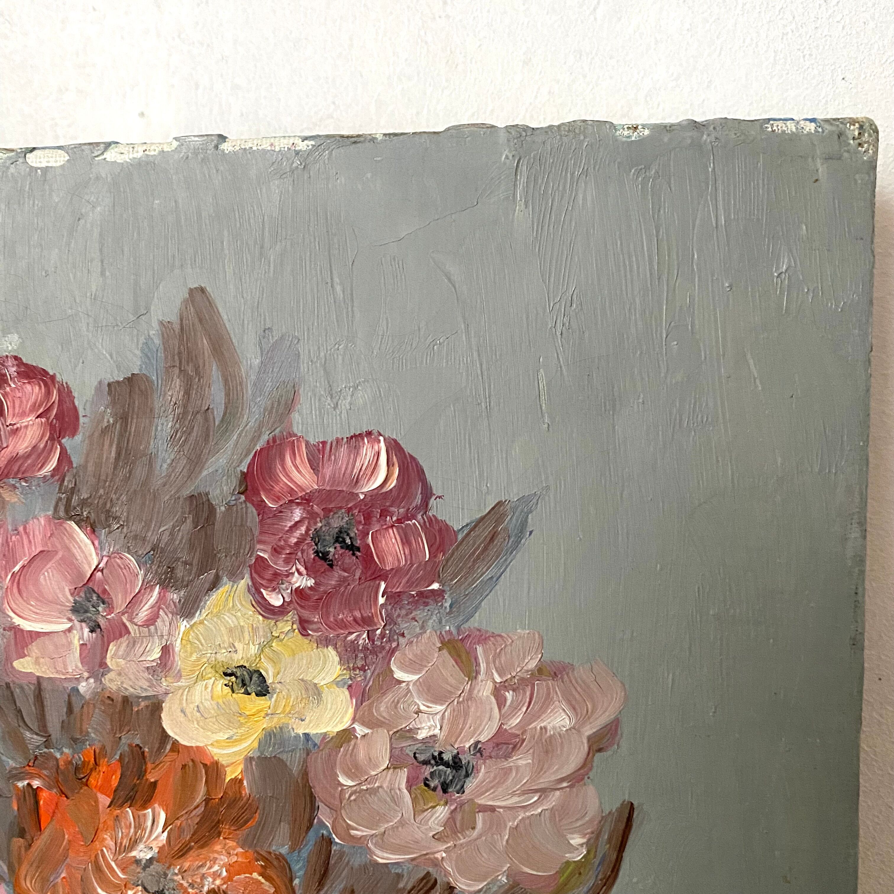 Oil on ancient canvas