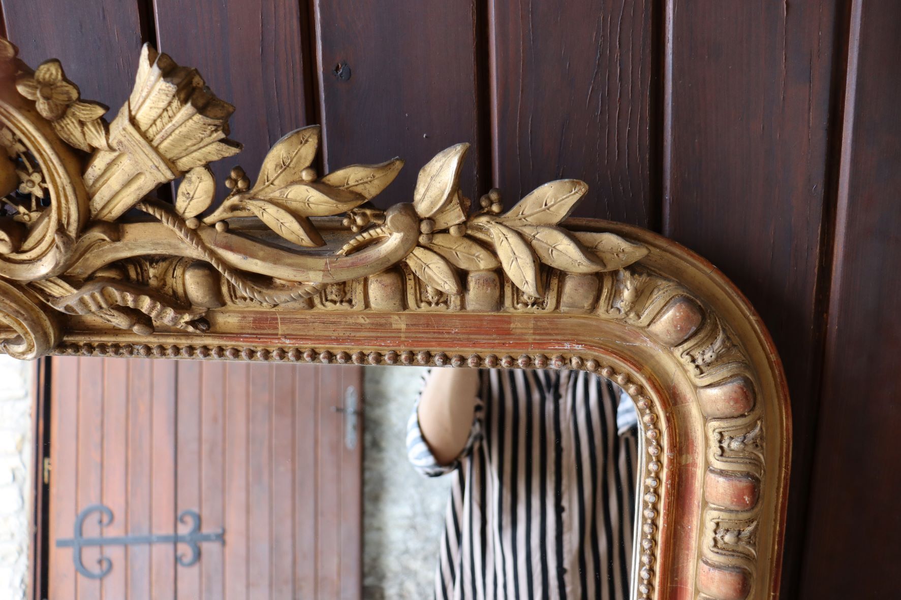 Mirror Louis Philippe gilded, 166 x 100 cm