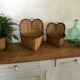 Vintage rattan baskets to hang