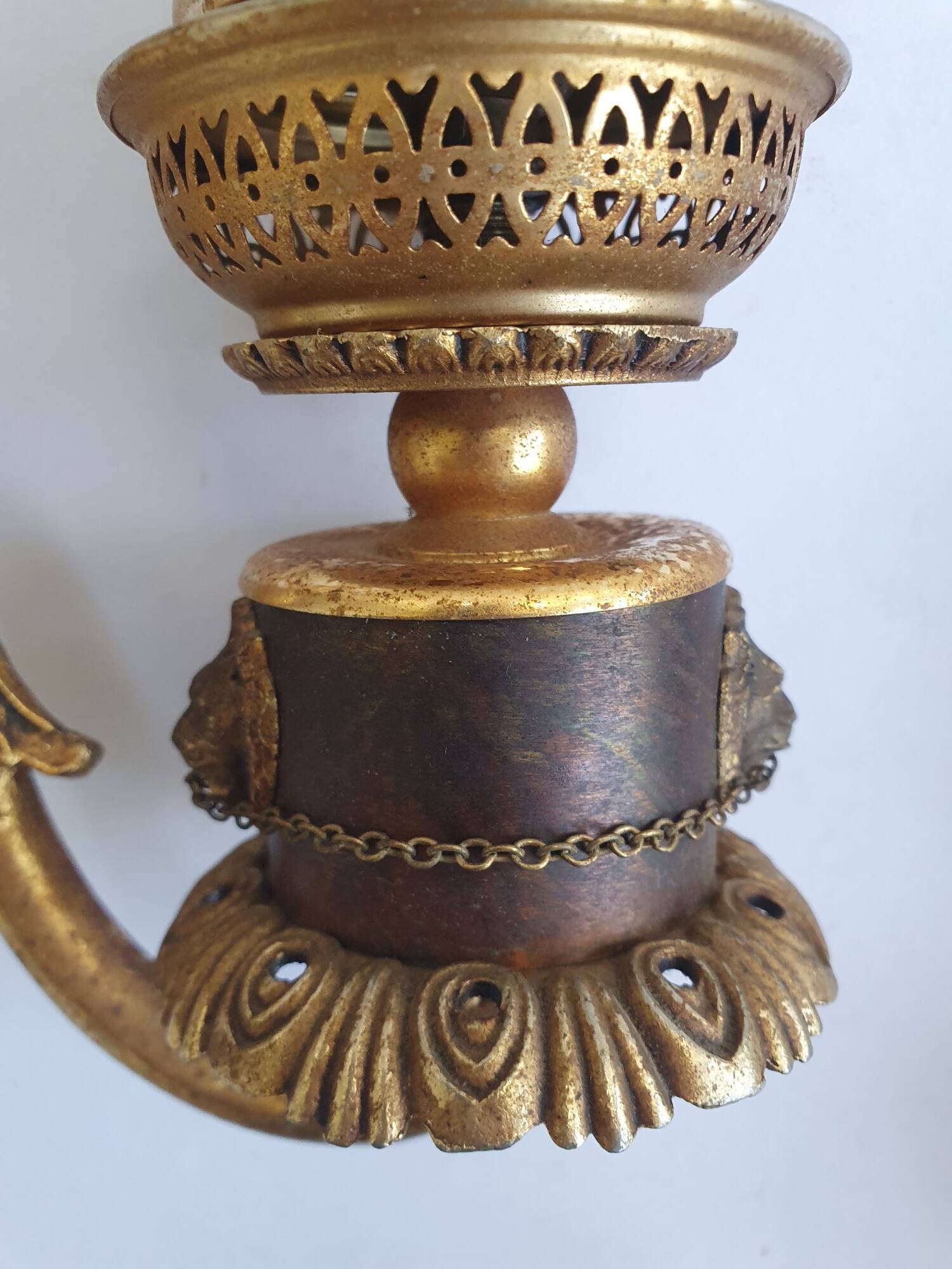 Paire d'appliques murales en bronze style Empire anciennes