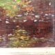 Barge on Lake Como, oil on panel, R. Corvisy, 20th century