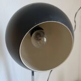 Large vintage 1960s black and wood eyeball design desk lamp - 50 cm