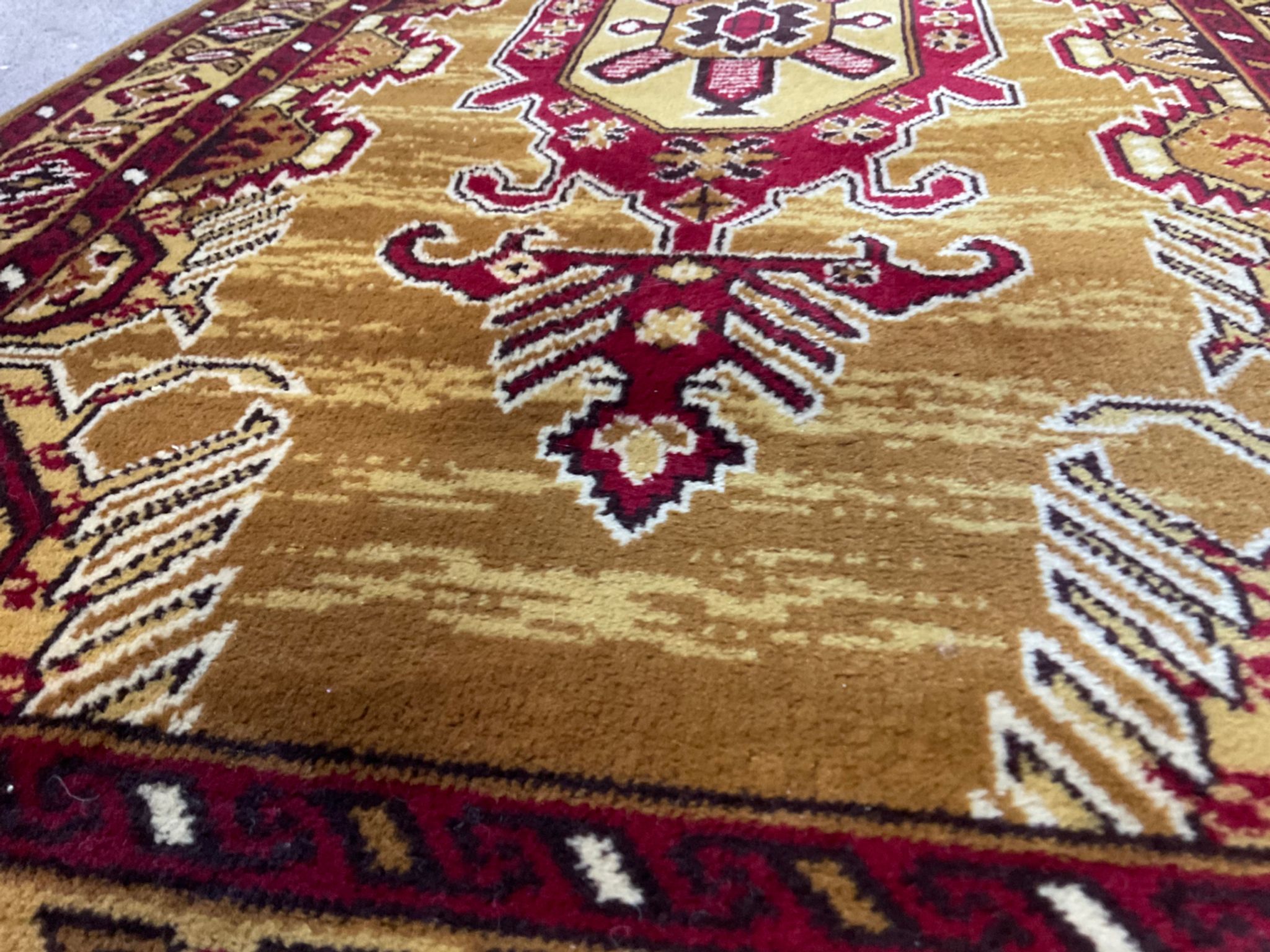 Vintage pure wool carpet 244x83